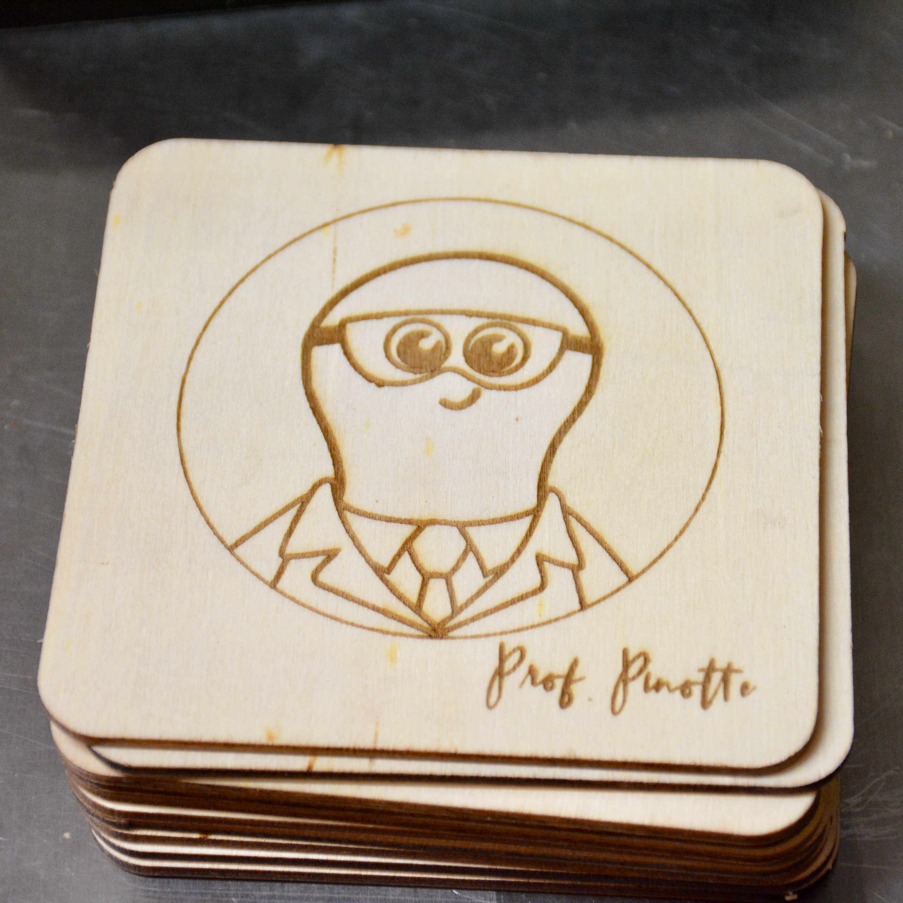 Prof Pinotte Coasters set (4)